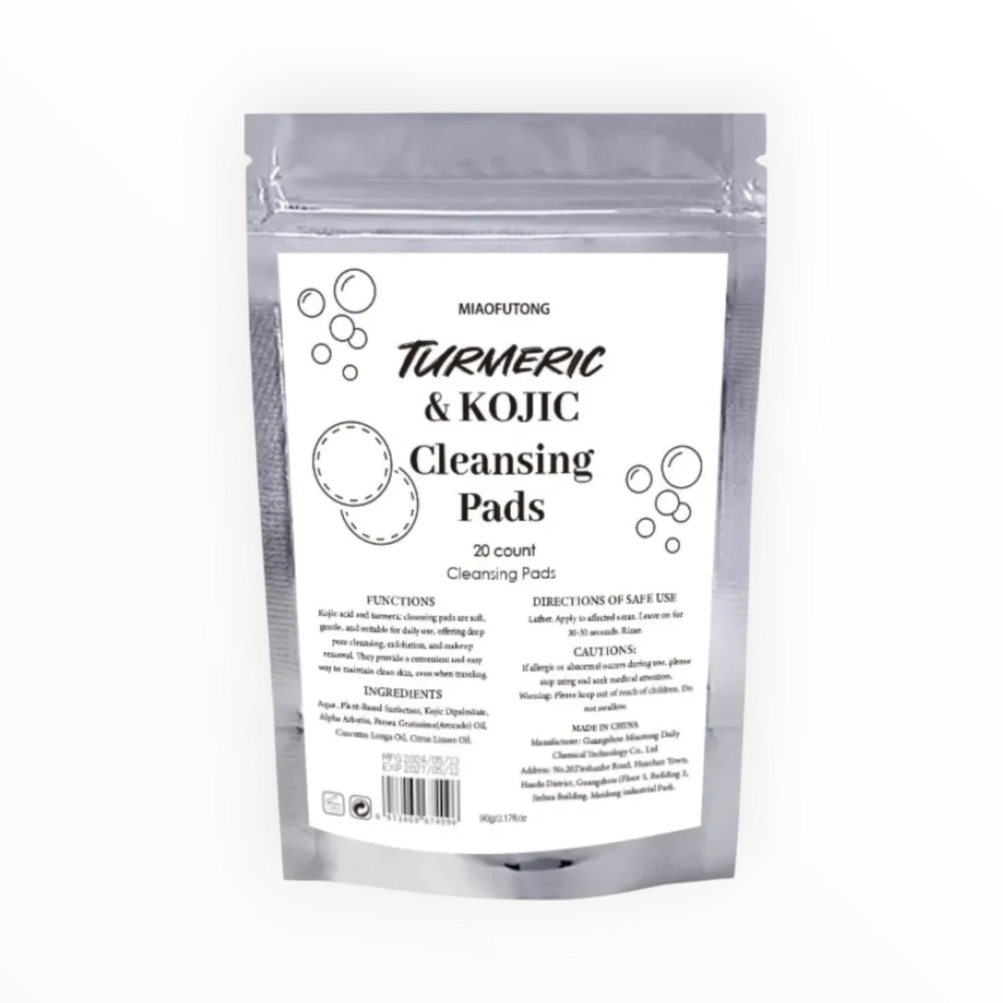 Turmeric & Kojic Cleansing Pads – Gentle Exfoliation & Deep Facial Cleansing