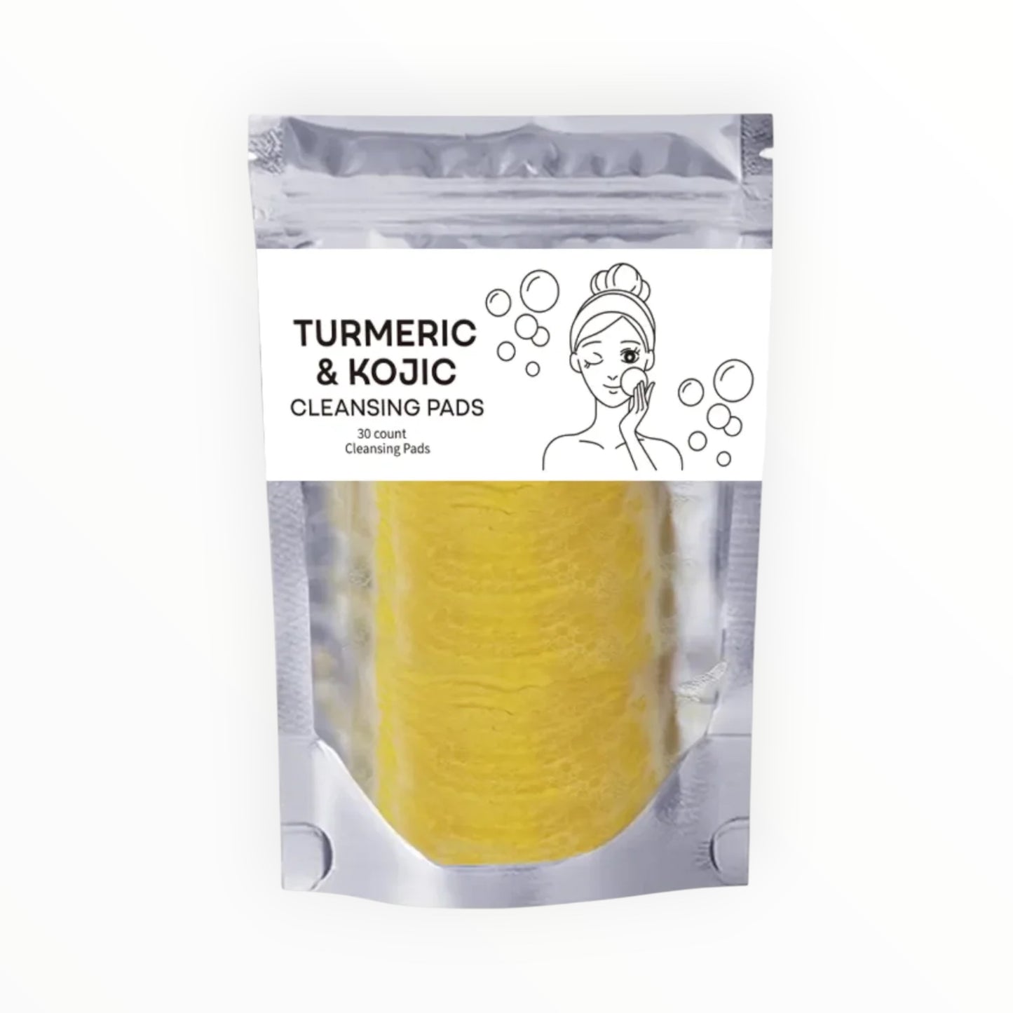 Turmeric & Kojic Cleansing Pads – Gentle Exfoliation & Deep Facial Cleansing