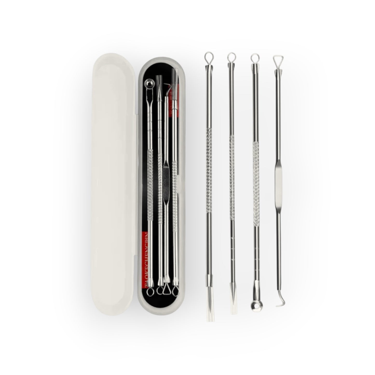 Pore Cleansing Tool Set – 4-Piece Stainless Steel Kit for Blackheads & Pimples