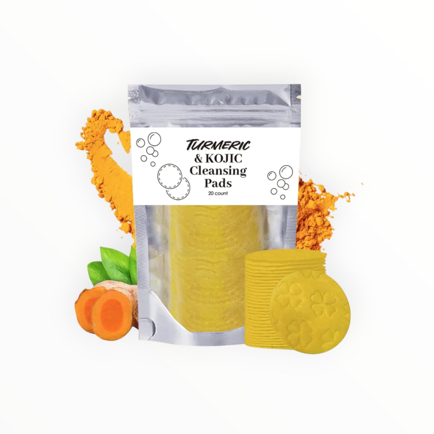 Turmeric & Kojic Cleansing Pads – Gentle Exfoliation & Deep Facial Cleansing