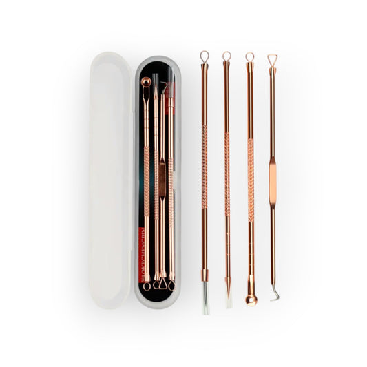 Pore Cleansing Tool Set – 4-Piece Stainless Steel Kit for Blackheads & Pimples