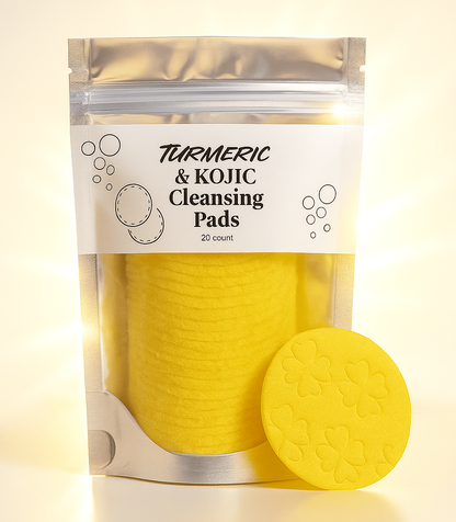 Turmeric & Kojic Cleansing Pads – Gentle Exfoliation & Deep Facial Cleansing